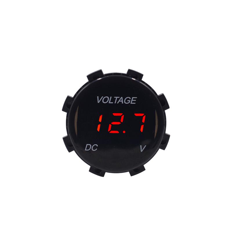 LMoDri Vodotěsná zásuvka zapalovače do auta LED čočka Digitální displej Voltmetr Adaptér pro palubní desku auta Motocykl