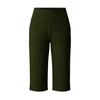 Women's Fashion Solid Color Pocket Fitness Yoga Bermuda Shorts Casual Five Point Pants with High Waist Stretch Fabric