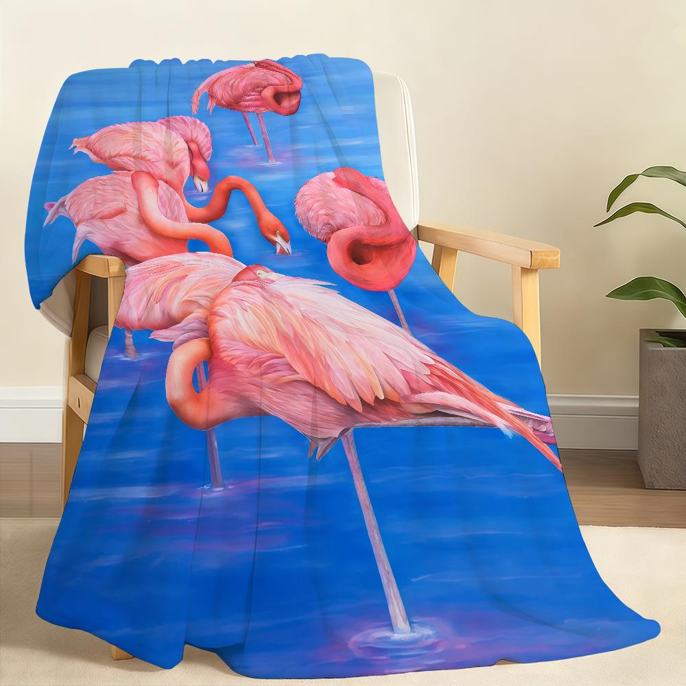 Flamingo Blanket Soft Throw Blanket for Home Bedroom Bed Sofa Picnic Travel Office Rest Cover Blanket Gift