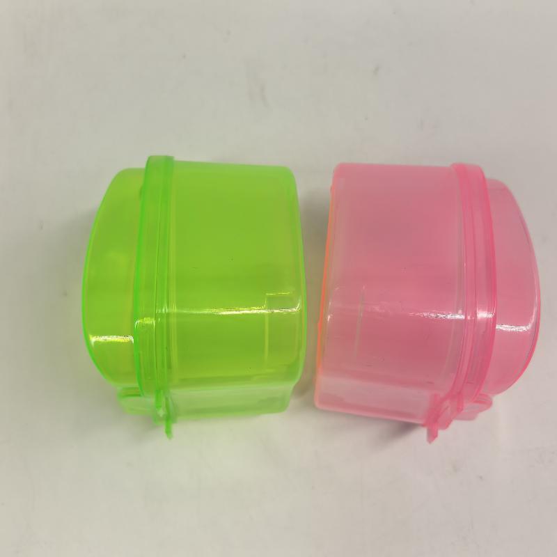 Shaped Denture Case With Drainage Tray Leak Proof Lid Portable For Daily Travel Dental Storage Container