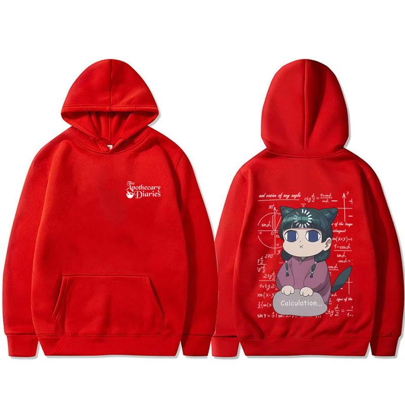 Anime The Apothecary Diaries Maomao Print Hoodie Men Women Casual Vintage Hooded Sweatshirt Male Oversized Fleece Cotton Hoodies