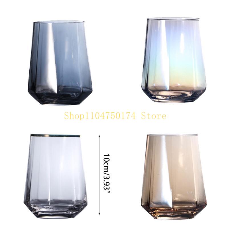 Creative Large Capacity Transparent Crystal Juice Glass Drinking Glass 4 Col top sale