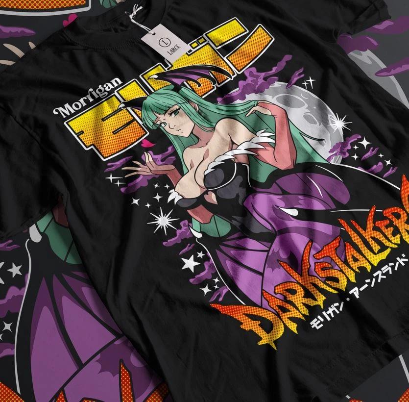 Morrigan Aensland Tshir Darkstalkers Shirt Girl Anime Waifu Gift Shirt All Size S