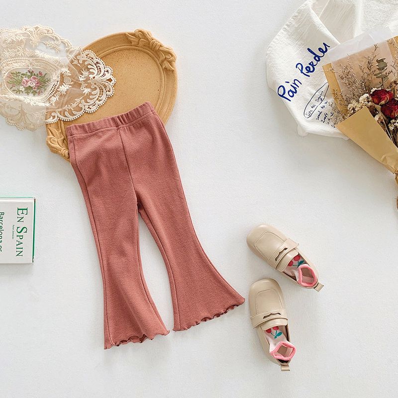 European and American Style Children's Pants, Girls' Flared Pants, Autumn Casual Lace Pants, Autumn Korean Style Slim Pants, Toddler Pants