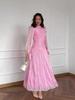 2025 Winter Elegant Light Luxury Long Sleeve Waist-Cinching Dress for Women