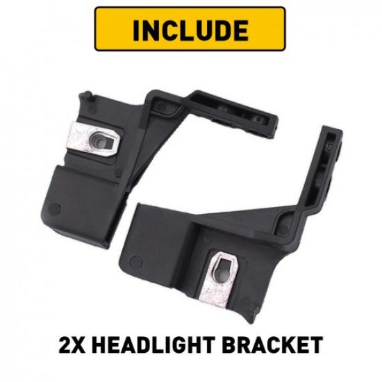 For 2013 2014 2015 2016 FORD FUSION Headlight Lamp Mount Bracket Kit Black ABS