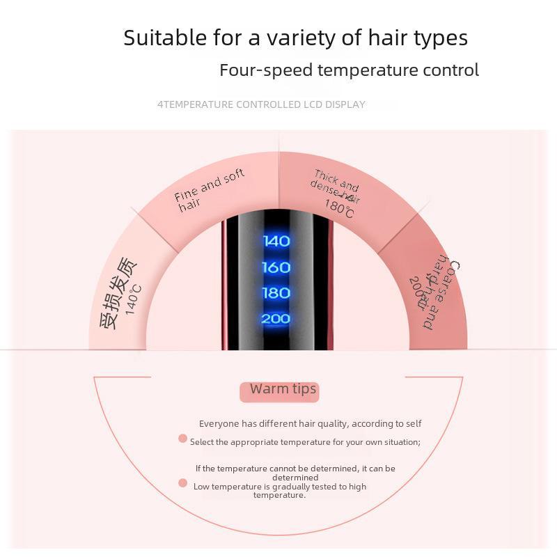 Yongri Dual-Use Hair Tool: 4-Speed Straightening & Curling Iron with Temperature Control for Salon and Home Use