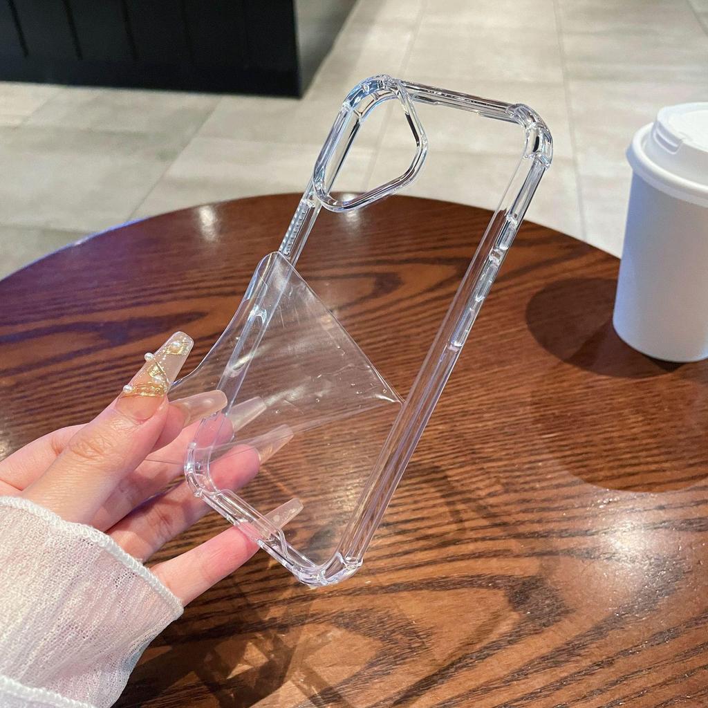iPhone 17 Pro Max Transparent Acrylic DIY Anti-Fall Full Coverage Phone Case for iPhone 14/13