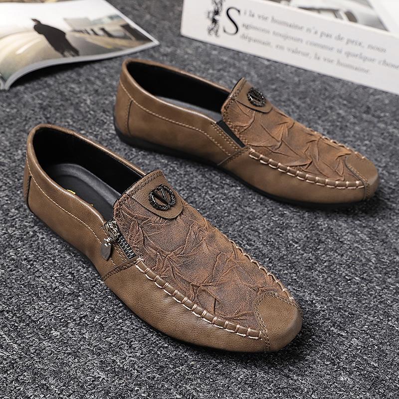 Fashion Autumn Men Casual Shoes Leather Mens Loafers Shoes Zapatos Breathable Driving Shoes Slip On Boat Shoes Mocassin Homme