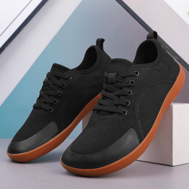 

Мужская и женская новая обувь с широким носком, обувь для босоногих, повседневная обувь, модная обувь из летучей ткани, походная обувь, носки, обувь для ходьбы, обувь для ходьбы для пары 47 чёрный