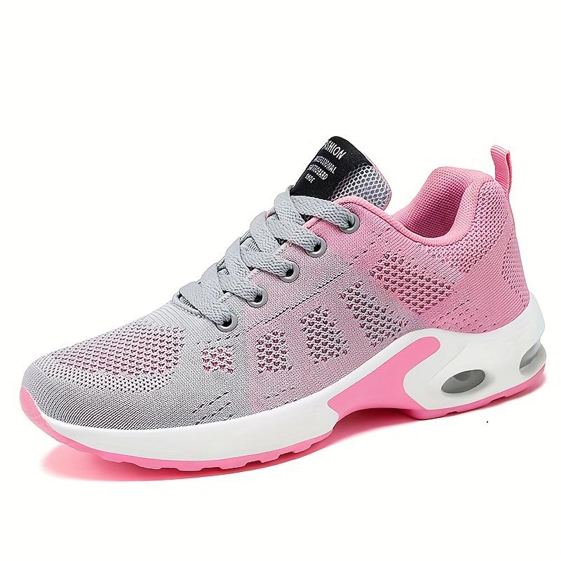 Lightweight Mesh Lace-up Sports Shoes, Fashion Cushion Running Sports Shoes, Women's Shoes
