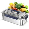 Food Storage Containers with Lids Airtight Food Grade 316 Stainless Steel Large Capacity Leakproof Kitchen Storage Container