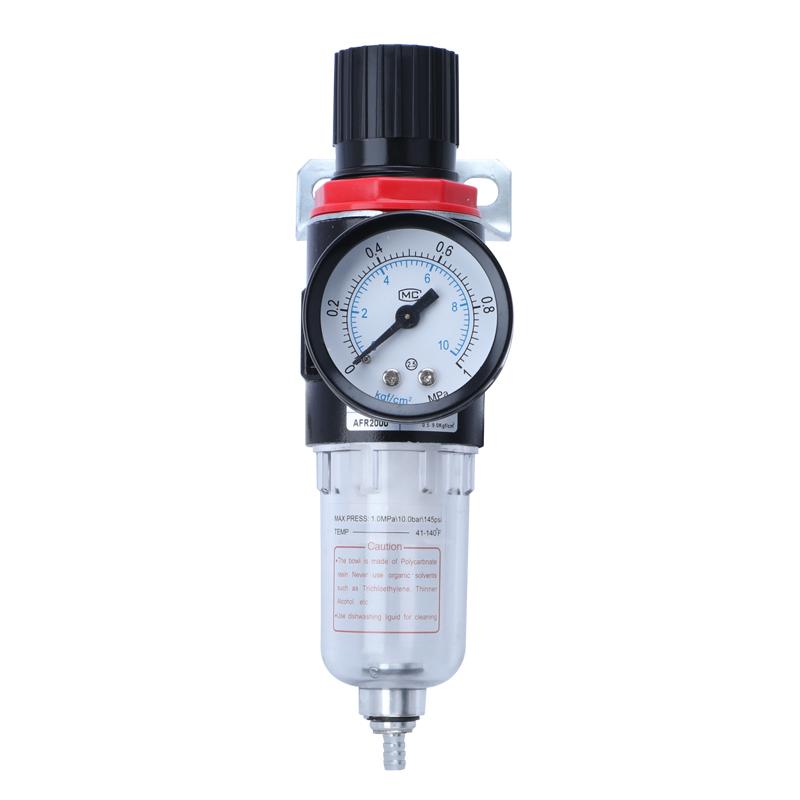 Pneumatic Air Source Treatment Filter AFR2000 Adjustable Pressure Gauge 1/4" Pressure-relief 4mm 6mm 8mm 10mm 12mm Fittings