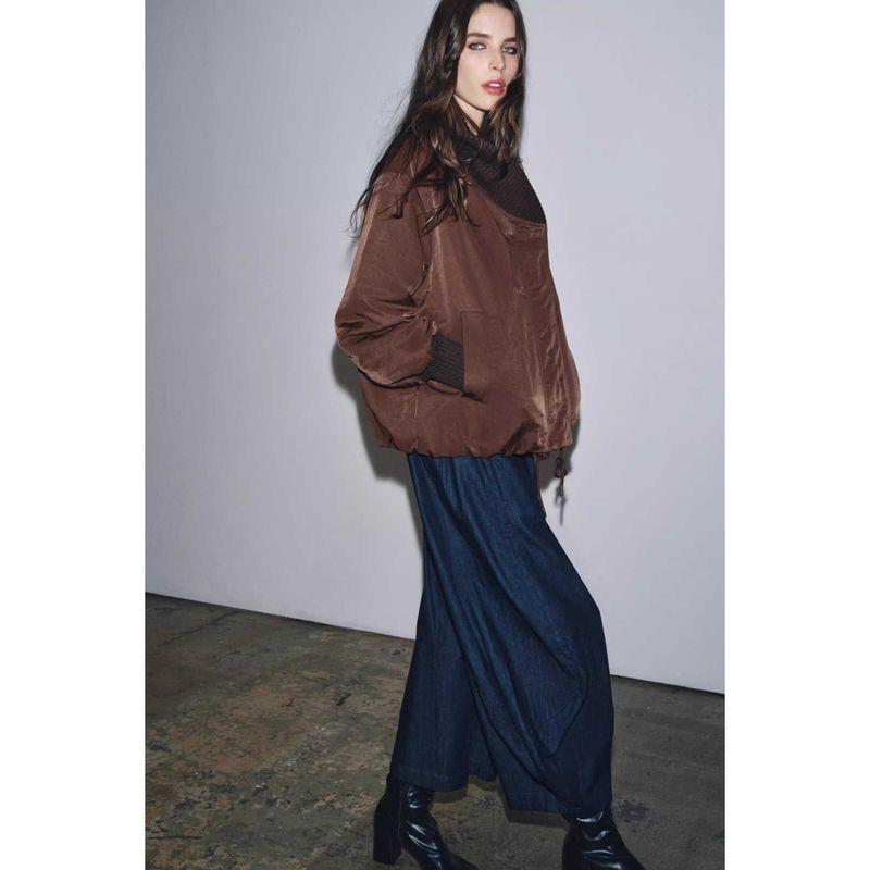 Za Autumn and Winter New Women's Clothing 2025 European and American Style Fashionable Loose Ribbed Long-Sleeved Jacket 4369253 717