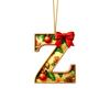 2D Flat Acrylic Christmas Letter Ornaments 26 Piece Set for Holiday Hanging Decor