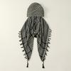 New Modal Ethnic Keffiyeh Hat Caps Head Fringed Arafat Hijab Scarf Arabian Head Cover Dustproof Headwrap Muslim Arab Bandana