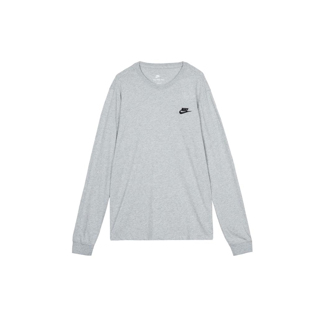 Nike Embroidered Logo Loose Running Long Sleeve T-Shirt Men Tops Gray AR5194-063