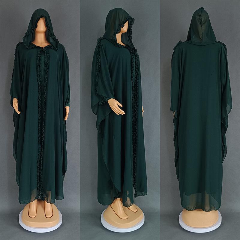 Dubai Hooded Dress: European & American Style, Turkish Cardigan, Loose Long Robe for Women