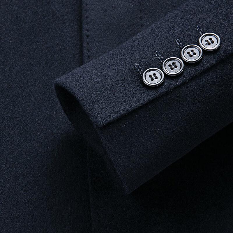 FAPAI Men's Cashmere Wool Blend Business Overcoat