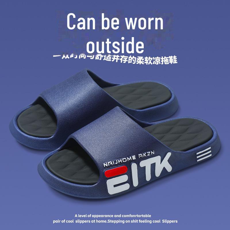 

Мужские летние нескользящие спортивные сандалии с толстой подошвой — идеально подходят для пляжа, баскетбола и активного отдыха Size 44/45 темно-синий