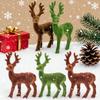 2/1 Stück Weihnachts-Elch-Ornamente Rentier-Statue Figuren Für Schreibtisch Festival Dekoration Haus Weihnachten Neujahr Tischdeko Zubehör