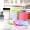 6pcs Plastic Square Succulent Flowerpots & Trays Mixed Candy Color Garden Horticulture Home Office Desktop Decoration YMY