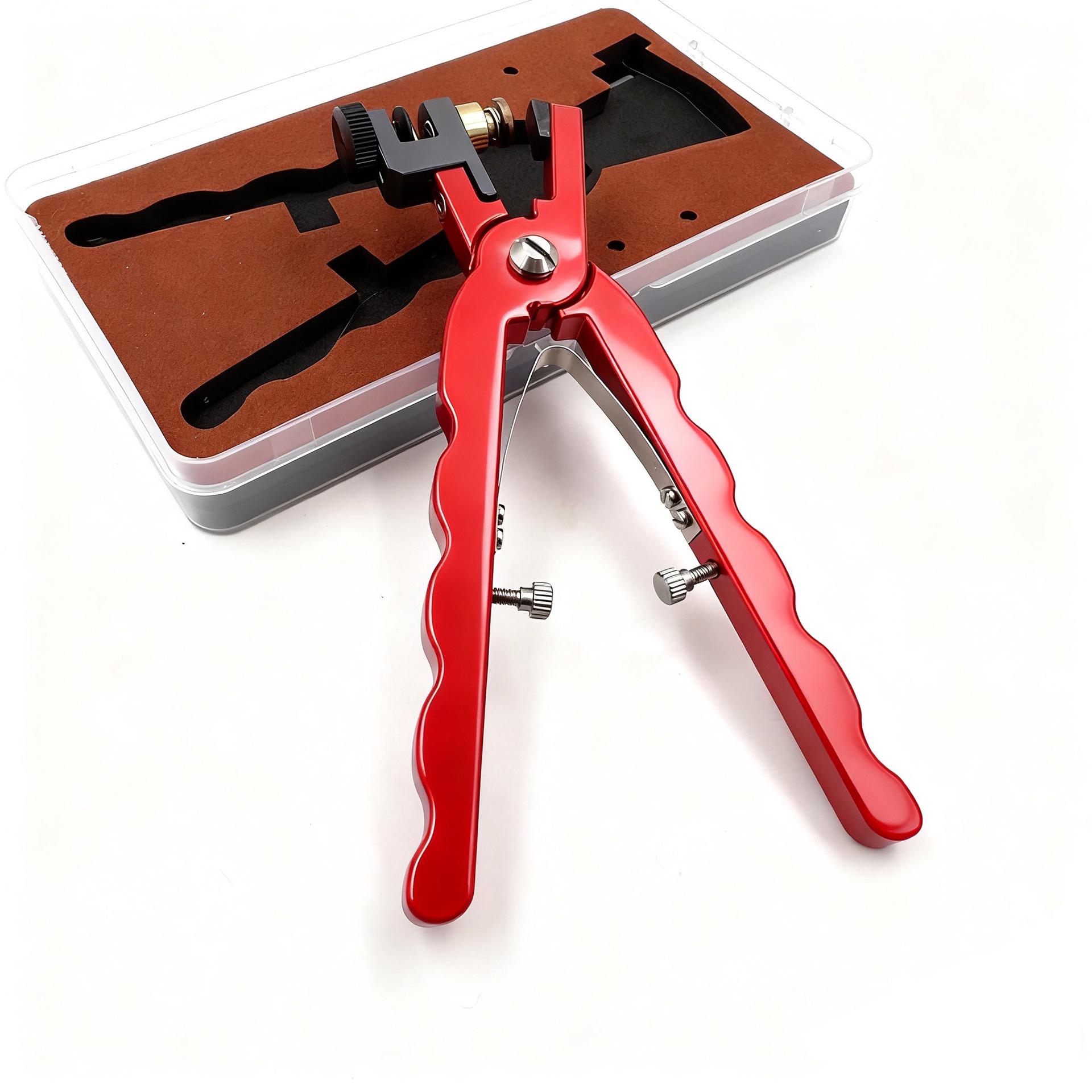 

Watch Repair Tool Set: Leather/Silicone Straps, Opening/Cutting Pliers, Spring Bar Pliers, Strap Hole Punch Pliers.