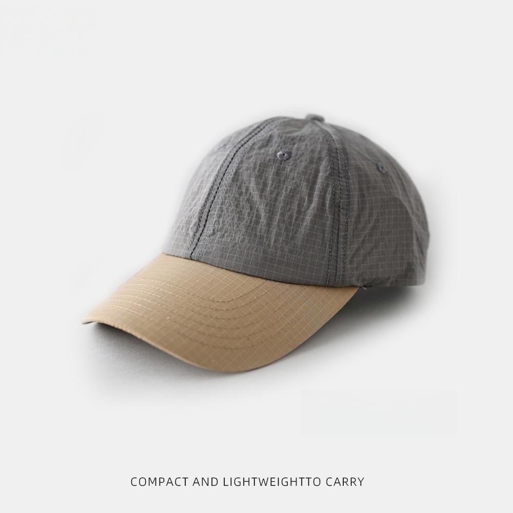 Lightweight Ripstop Baseball Cap Men Women Two-Tone Packable Outdoor Hiking Hat Quick Dry Sun Protection Sports Cap Adjustable серый