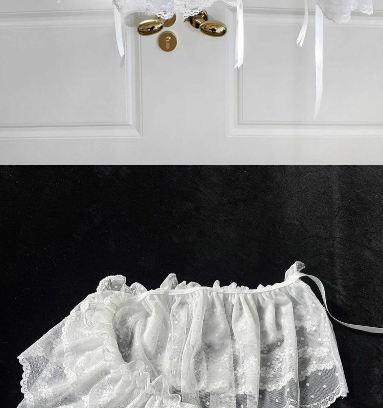 Industrial Ballet-Inspired Lace Tie Bow Layered Skirt - Women's Spring/Summer Fashion