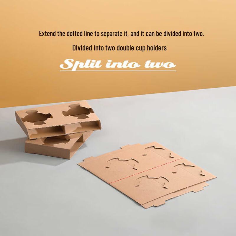 Einweg-Doppelbecher-Takeaway-Tasche mit hoher Transparenz