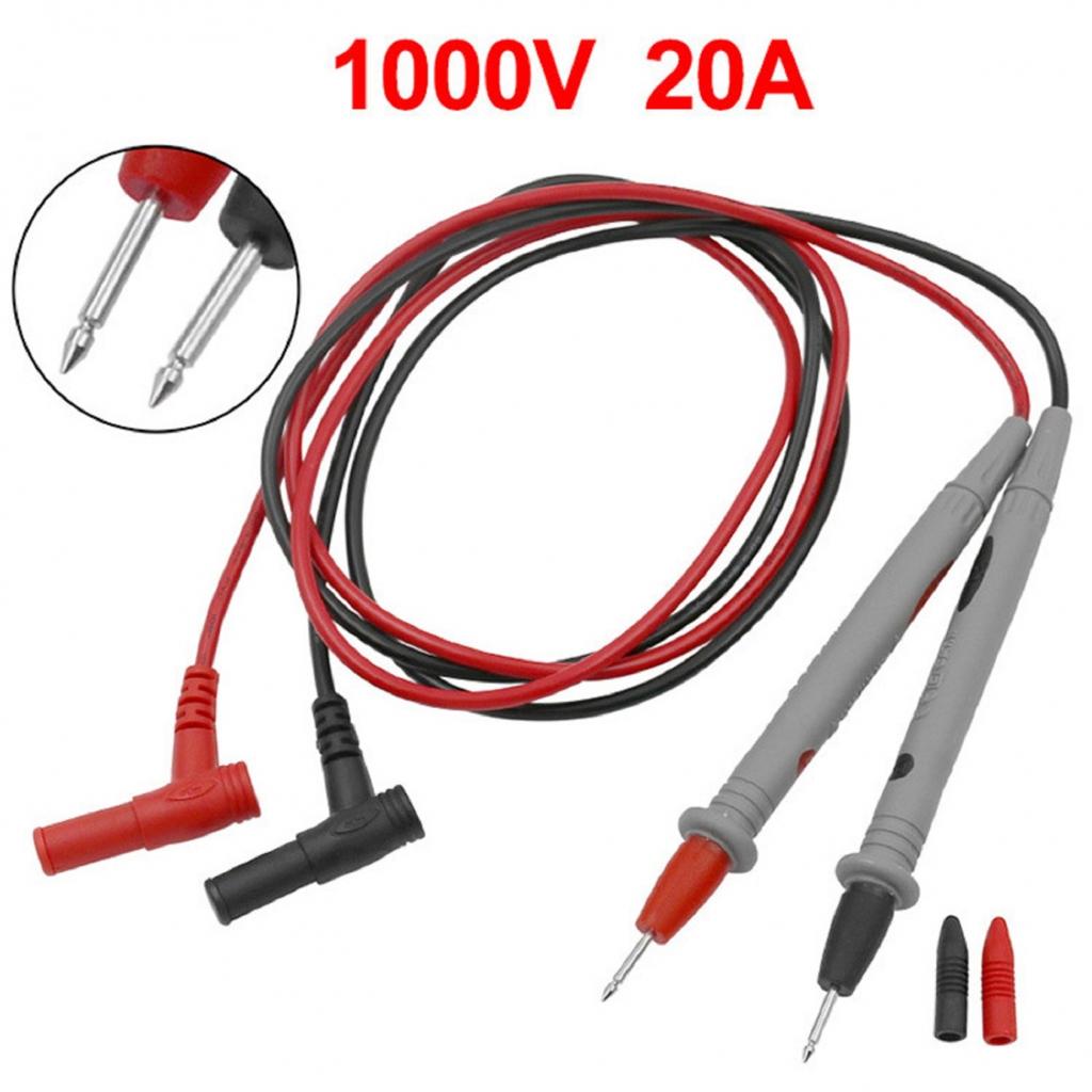 Red and Black Silicone Insulated Probe Test Leads for Multimeter Measurements