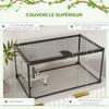 Reptile Box Reptile Breeding Box Transparent Terrarium Habitat Sliding Lid Wire Mesh