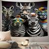 Black and white striped zebra Digital printing polyester wall hanging tapestry decorative Living room bedrooms background gift