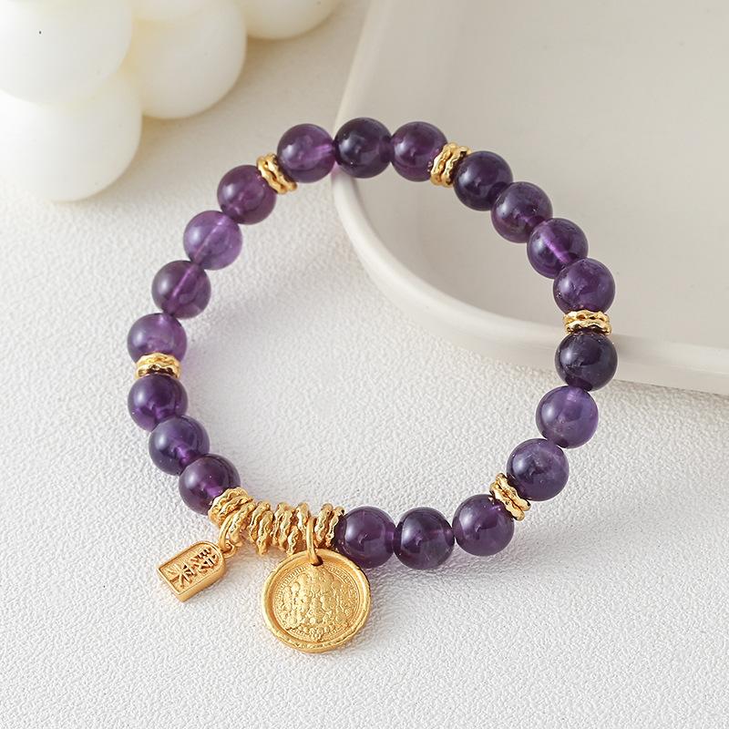 

Amethyst bracelet Bangles Women Fashion Jewelry accessories Gift