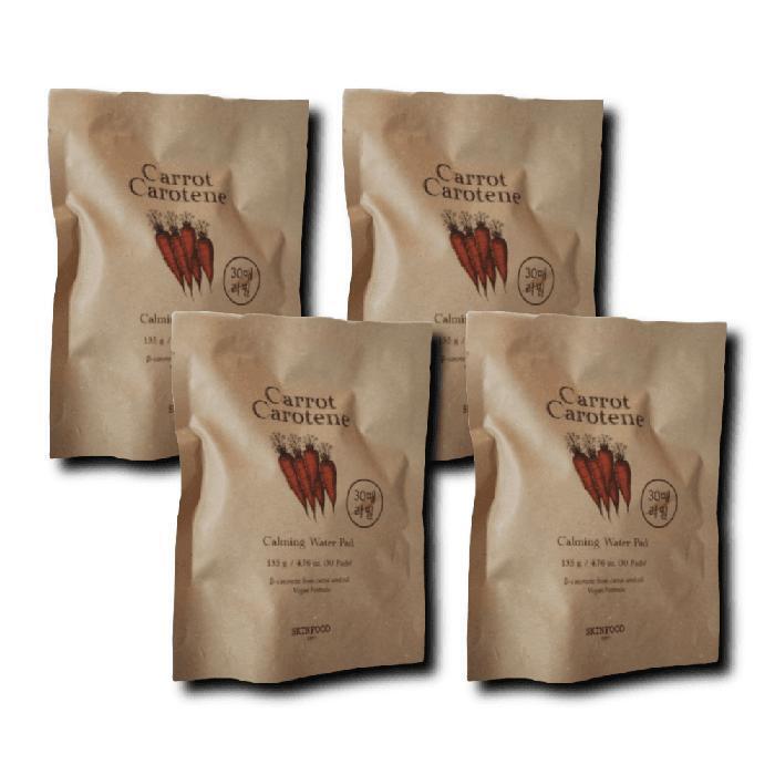 

Skinfood Carrot Carotene Calming Water Pads 30-Sheet Refill (4 Packs) (41940363) 4 packs of 30 refills
