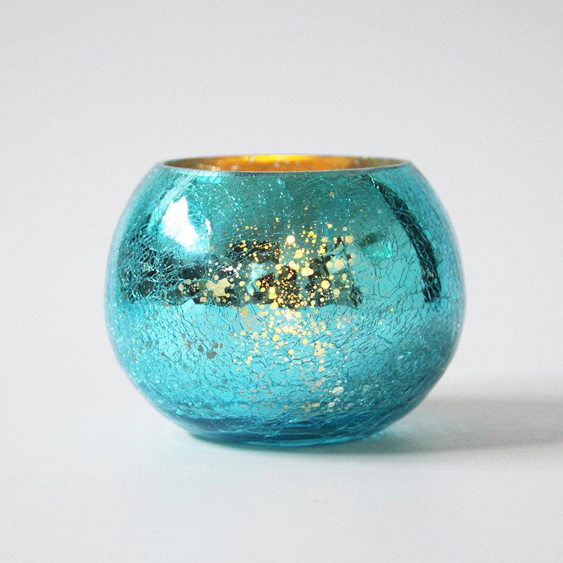 European Electroplated Glass Candlestick - Romantic Candlelit Dinner Decoration, Round Wedding or Festival Gift.