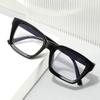 New Square Anti Blue Light Flat Mirror, Plain Colored, Rice Nail Street Photography, Simple Eyeglass Frame, Business Eyeglass Frame
