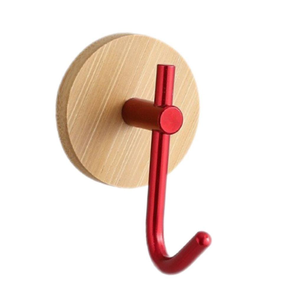 

Waterproof Wall-mounted Hook Single Hook Coat Storage Rack durable Clothes Hats Holder Bathroom красный