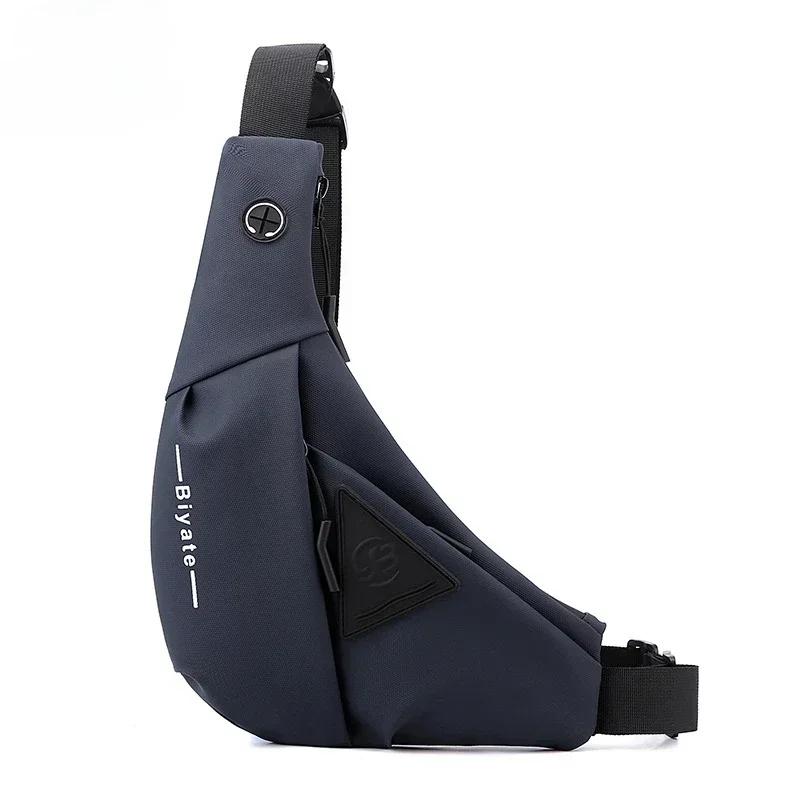 

Мужская сумка через плечо, водонепроницаемая USB-оксфордская сумка через плечо, многофункциональная короткая сумка-мессенджер для путешествий, нагрудная сумка для мужских сумок