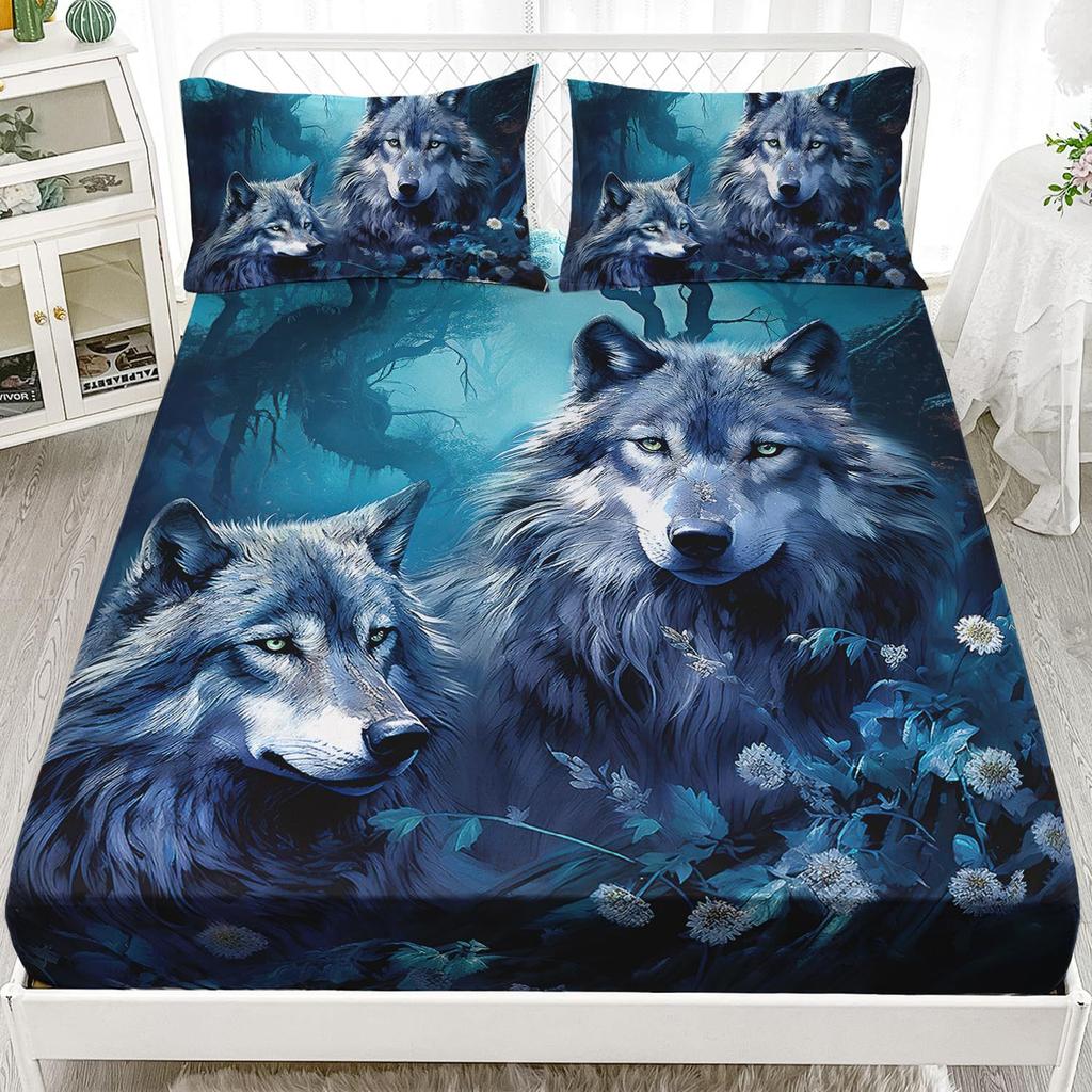 Animal Pattern Mattress Three-Piece Digital Printing Bedding Set, Mattress Three-Piece Set For Children And Adults