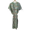 Indian Mint Green Bagheera Tiger Print Cotton Maxi Women Nightwear Caftan Dress CKFTN-SCRN-FULL-BUYIT-013
