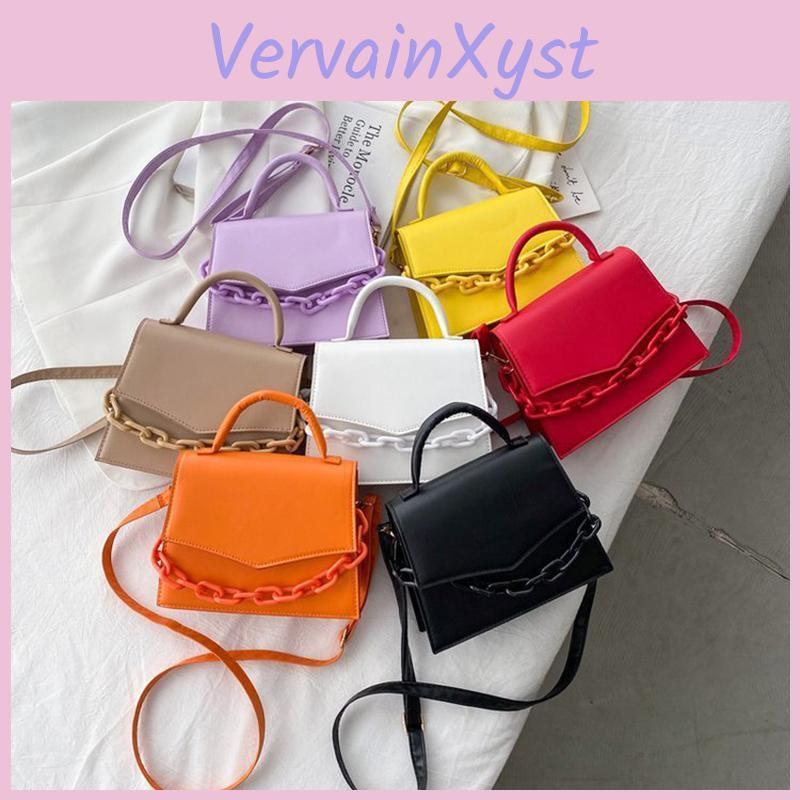 Bag Crossbody Female Chains Luxury Solid Color Shoulder Bag Small Square Messenger Bag Falp Handbag Shopping Purse