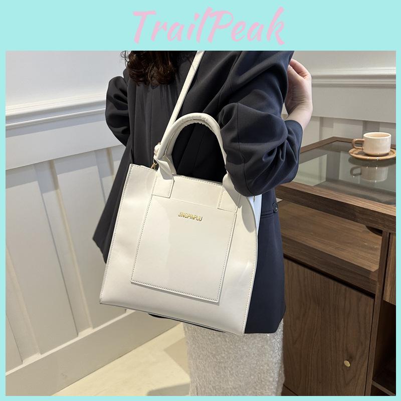 Stylish Large Capacity Casual 2024 New Simple Solid Color Tote Bag For Work And Everyday Use