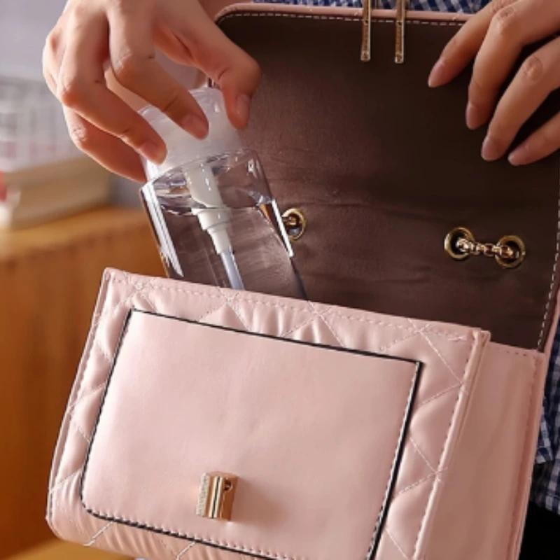 1pc, Portable Transparent PET Refillable Travel Bottle,Suitable for Nail Polish Remover and Toner, Makeup Remover Water Bottle