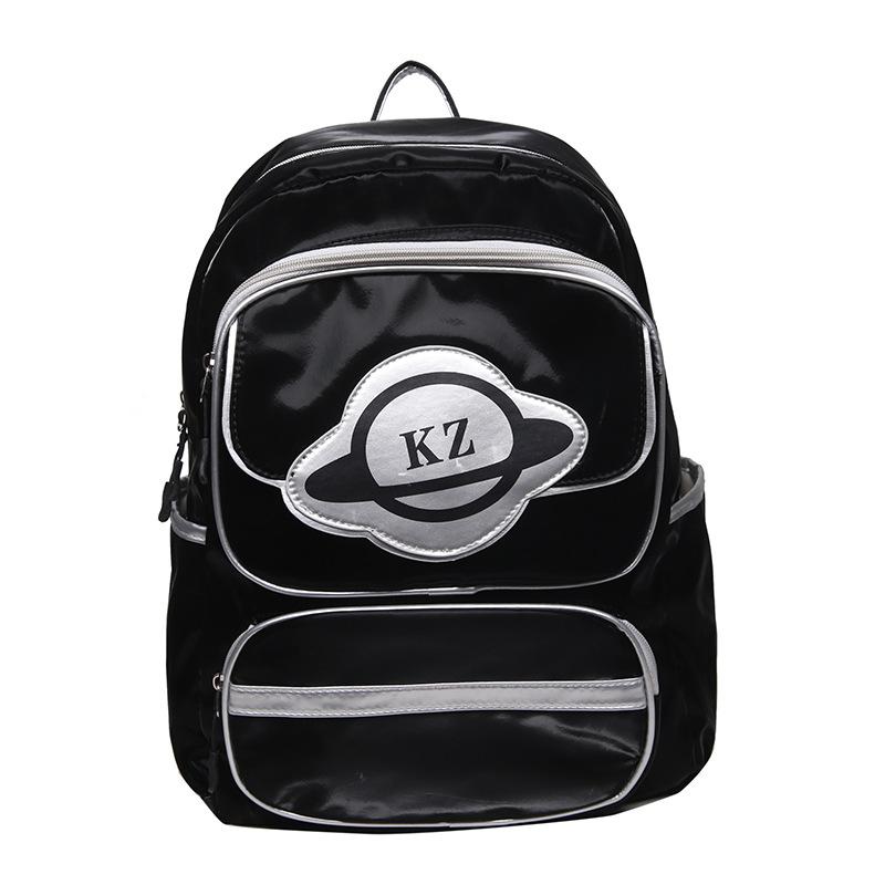 

Студентський шкільний рюкзак жіночий контрастного кольору Рюкзак молодшої школи для дівчаток сірий/чорний