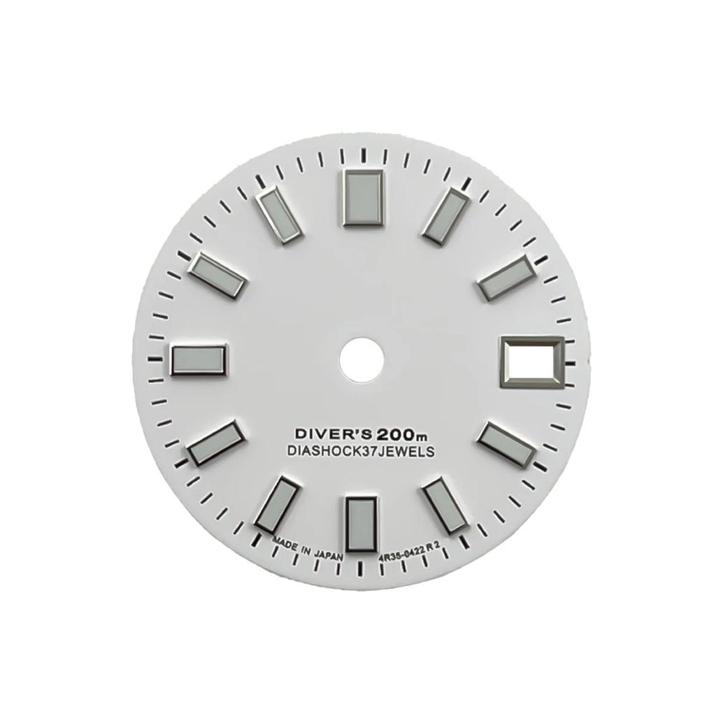 Neues NH35 Zifferblatt/NH34 Zifferblatt S Logo 28,5mm Grün Leuchtend Einzeldatum Mechanisches Zifferblatt für Seiko Modifikations Teile