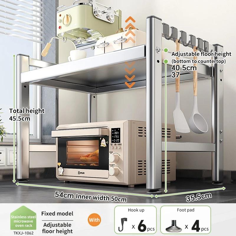 

For Estante Extensible Para Horno Microondas, Estante Cocina, Mostrador De Almacenamiento, Soporte Olla Arr
