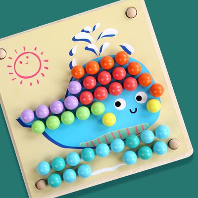 Fun Squirrel Clip Play Puzzle Focus Training Clip Beads Baby Color Classification Multifunctional Wood Toys