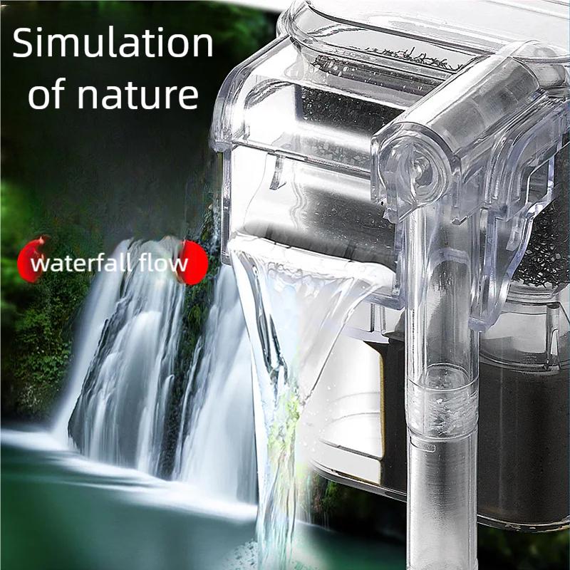 Mini Fish Tank Filter Suitable for Fish Tanks Below 30 Cm. Flow Rate 250 Liters Per Hour Aquarium Accessories Power 2.5W Aquatic