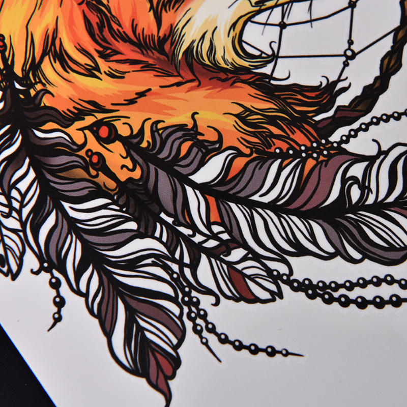 Waterproof Fox Dreamcatcher Temporary Tattoo Large Arm Body Art Tattoos Sticker,